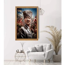Lioncraft Mustafa Kemal Atatürk Tablo, Çerçeveli Cam Tablo 20X30 cm