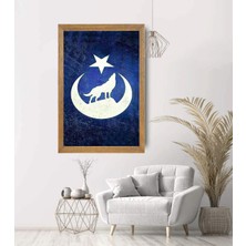 Lioncraft Türk Bayrağı, Türkçü Tablo, Çerçeveli Cam Tablo 20X30 cm