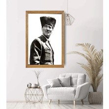 Lioncraft Mustafa Kemal Atatürk Tablo, Çerçeveli Cam Tablo 30X45 cm