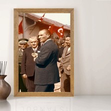 Lioncraft Mustafa Kemal Atatürk Tablo, Çerçeveli Cam Tablo 20X30 cm