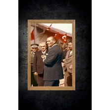 Lioncraft Mustafa Kemal Atatürk Tablo, Çerçeveli Cam Tablo 20X30 cm