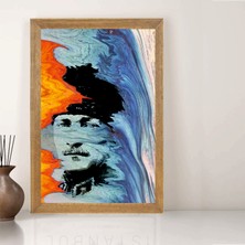 Lioncraft Mustafa Kemal Atatürk Tablo, Çerçeveli Cam Tablo 20X30 cm
