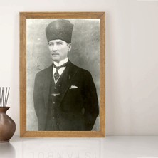 Lioncraft Mustafa Kemal Atatürk Tablo, Çerçeveli Cam Tablo 30X45 cm