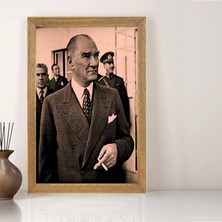 Lioncraft Mustafa Kemal Atatürk Tablo, Çerçeveli Cam Tablo 30X45 cm