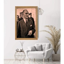Lioncraft Mustafa Kemal Atatürk Tablo, Çerçeveli Cam Tablo 30X45 cm