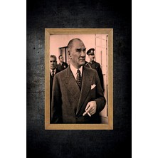 Lioncraft Mustafa Kemal Atatürk Tablo, Çerçeveli Cam Tablo 30X45 cm