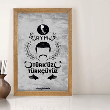 Lioncraft Türkçü Tablo, Çerçeveli Cam Tablo 30X45 cm