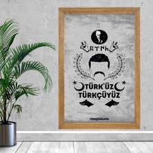 Lioncraft Türkçü Tablo, Çerçeveli Cam Tablo 30X45 cm