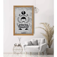 Lioncraft Türkçü Tablo, Çerçeveli Cam Tablo 30X45 cm