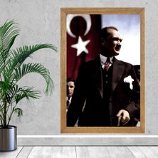 Lioncraft Mustafa Kemal Atatürk Tablo, Çerçeveli Cam Tablo 30X45 cm