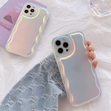 Alstrap Apple iPhone 15 Pro Uyumlu Puff Hologram Silikon Kılıf