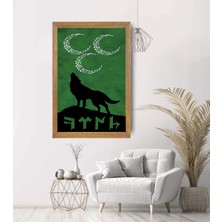 Lioncraft Türkçü, Türk Bayrağı Tablo, Çerçeveli Cam Tablo 20X30 cm