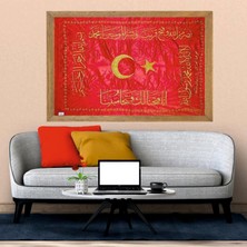 Lioncraft Osmanlı Sancağı Tablo, Çerçeveli Cam Tablo 30X45 cm