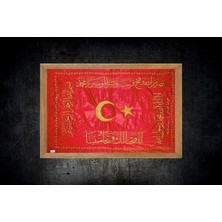 Lioncraft Osmanlı Sancağı Tablo, Çerçeveli Cam Tablo 30X45 cm
