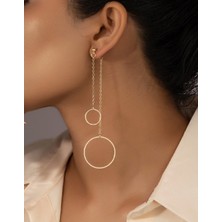 SE Jewellery Gold Sallantılı Halka Küpe