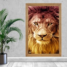 Lioncraft Aslan Tablo, Çerçeveli Cam Tablo 20X30 cm