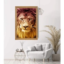 Lioncraft Aslan Tablo, Çerçeveli Cam Tablo 20X30 cm