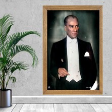 Lioncraft Mustafa Kemal Atatürk Tablo, Çerçeveli Cam Tablo 30X45 cm