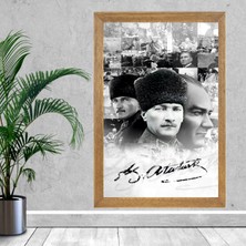 Lioncraft Mustafa Kemal Atatürk Tablo, Çerçeveli Cam Tablo 30X45 cm