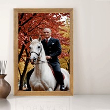 Lioncraft Mustafa Kemal Atatürk Tablo, Çerçeveli Cam Tablo 20X30 cm