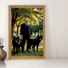 Lioncraft Mustafa Kemal Atatürk Tablo, Çerçeveli Cam Tablo 20X30 cm