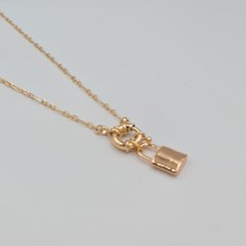 SE Jewellery Rose Kilit Ataş Zincir Kolye