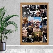 Lioncraft Mustafa Kemal Atatürk Tablo, Çerçeveli Cam Tablo 20X30 cm