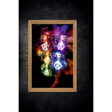 Lioncraft Marvel Tablo, Çerçeveli Cam Tablo 30X45 cm