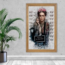 Lioncraft Frida Kahlo Tablo, Çerçeveli Cam Tablo 30X45 cm