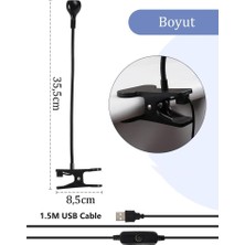 Güncel Çarşı Mandallı Kitap Okuma Lambası