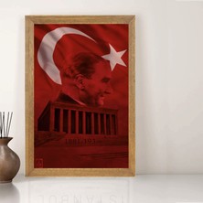 Lioncraft Mustafa Kemal Atatürk Tablo, Çerçeveli Cam Tablo 20X30 cm