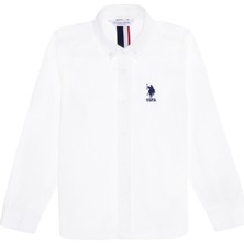 U.S. Polo Assn. Erkek Çocuk Beyaz Gömlek Desenli 50270356-VR013