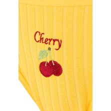 House Of Silk Juicy Joy 'yellow Cherry' Meyve Nakışlı Külot Sarı