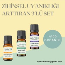 Lumvor Zihinsel Uyanıklık Uçucu Yağı 3'lü Set 30 ml %100 Saf Ve Doğal (ESSENTİAL OİL) Aromaterapi