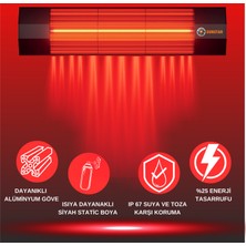 Sunstar Dışmekan Halojen Soba Infrared Isıtıcı 2000W