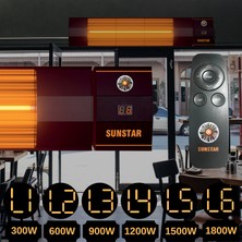 Sunstar Halojen Soba Infrared Isıtıcı Kumandalı 1800W