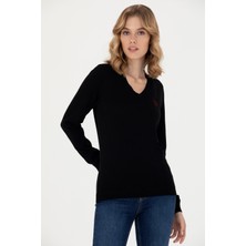 U.S. Polo Assn. Kadın Siyah Kazak /Triko 50276570-VR046