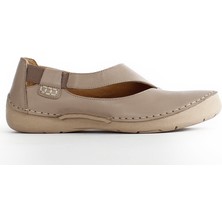 Celal Gültekin Kadın Vizon Bilekten Lastikli Deri Ayakkabı