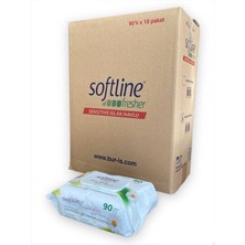 Softline Fresher Sensitive Papatya Özlü Islak Havlu 90'lı x 18 Adet