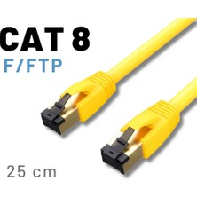 Irenıs 25 cm Cat8 Kablo F/ftp Lszh Ethernet Network Lan Ağ Kablosu