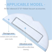 Haashu Roborock S7 S7+ T7S Plus Islak Mikrofiber Yumuşak Ped Için 6'lı Paket Paspas Pedleri (Yurt Dışından)