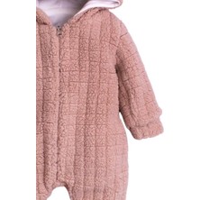 Chicsy Baby Kışlık Tatlı Peluş Pamuklu Tavşan Kulaklı Kapüşonlu Bebek Çocuk Welsoft Tulum