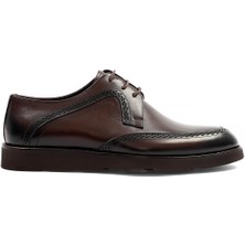 Celal Gültekin Erkek Kahverengi Bağcıklı Kalın Tabanlı Deri Ayakkabı