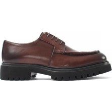 Celal Gültekin Erkek Kahverengi Bağcıklı Kalın Tabanlı Deri Günlük Ayakkabı