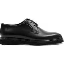 Celal Gültekin Erkek Siyah Bağcıklı Deri Klasik Ayakkabı