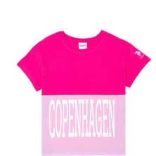 U.S. Polo Assn. Kız Çocuk Fuşya Bisiklet Yaka Tişört 50263380-VR023