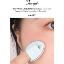 Tavga Parmak Sünger - Mini Makyaj Süngeri - 4'lü Mini Finger Make Up Sponge