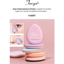 Tavga Parmak Sünger - Mini Makyaj Süngeri - 4'lü Mini Finger Make Up Sponge