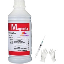 Tecprint Epson M105 Kırmızı 1 Litre Muadil Mürekkep +Enjektör+Eldiven