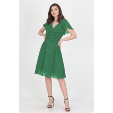 Dipmoda kadın bağlama detaylı astarlı mezuniyet elbisesi RY8081